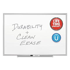 Quartet Classic Series Porcelain Magnetic Board, 96 x 48, White, Silver Aluminum Frame (2548)