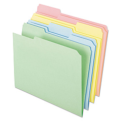 Pendaflex Pastel Colored File Folders, 1/3-Cut Tabs: Assorted, Letter Size, Assorted Colors, 100/Box (C2113PASR)