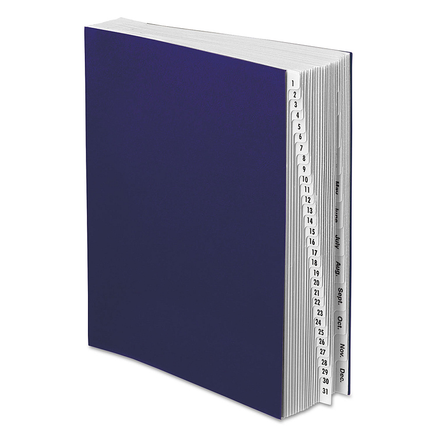 Pendaflex Expanding Desk File, 42 Dividers, Months/Dates, Letter-Size, Dark Blue Cover (DDF5OX)