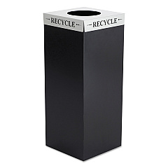 Safco Square-Fecta Lid, Recycle, 15.5w x 15.5d x 3h, Silver (2990RE)