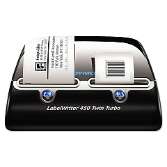 DYMO LabelWriter 450 Twin Turbo Label Printer, 71 Labels/min Print Speed, 5.5 x 8.4 x 7.4 (1752266)