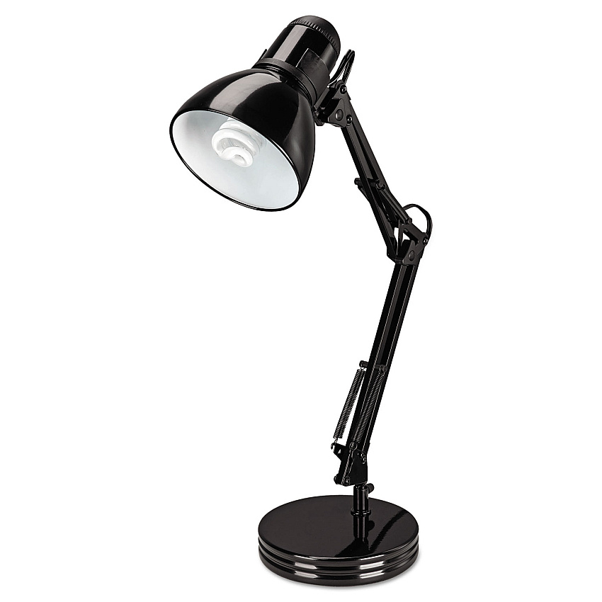 Alera Architect Desk Lamp, Adjustable Arm, 6.75"w x 11.5"d x 22"h, Black (ALELMP603B)