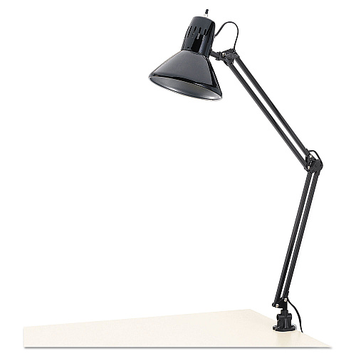 Alera Architect Lamp, Adjustable, Clamp-on, 6.75"w x 20"d x 28"h, Black (ALELMP702B)