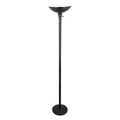 Alera Torchier Floor Lamp, 12.5"w x 12.5"d x 72"h, Matte Black (ALELMPF52B)