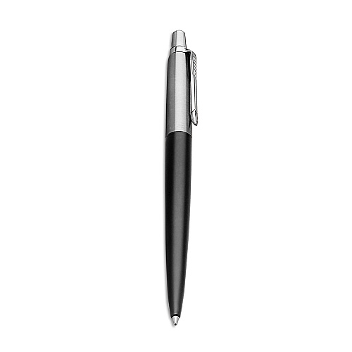Parker Jotter Ballpoint Pen, Retractable, Medium 1 mm, Blue Ink, Black/Chrome Barrel (1953184)