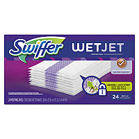 Swiffer WetJet System Refill Cloths, 11.3" x 5.4", White, 24/Box, 4/Cart (08443CT)