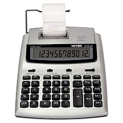 Victor 1212-3A Antimicrobial Printing Calculator, Black/Red Print, 2.7 Lines/Sec