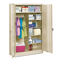 Tennsco Jumbo Combination Steel Storage Cabinet, 48w x 24d x 78h, Putty (J2478SUCPY)