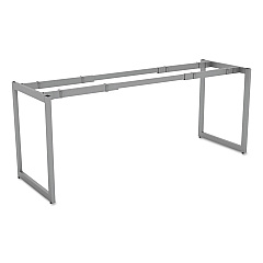 Alera Open Office Desk Series Adjustable O-Leg Desk Base, 24" Deep, Silver (ALELSTB24GR)