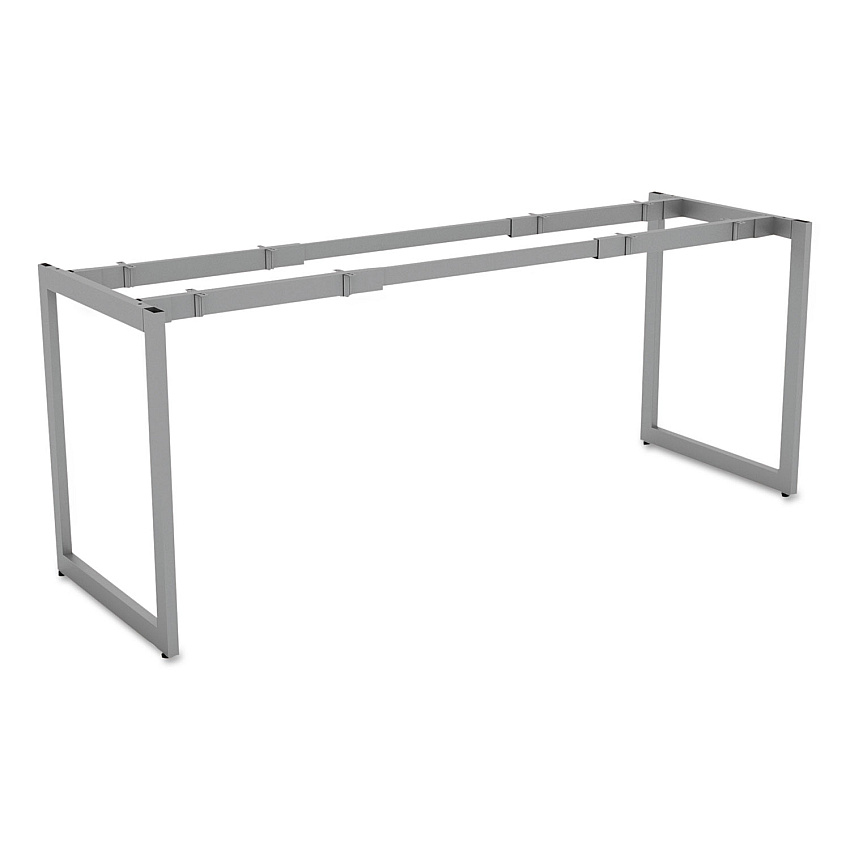 Alera Open Office Desk Series Adjustable O-Leg Desk Base, 24" Deep, Silver (ALELSTB24GR)