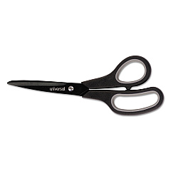 Universal Industrial Carbon Blade Scissors, 8" Long, 3.5" Cut Length, Black/Gray Straight Handle (UNV92021)