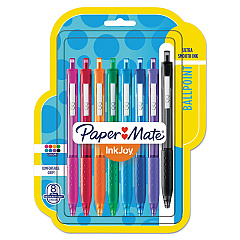 Paper Mate InkJoy 300 RT Ballpoint Pen Retractable, Medium 1 mm, Assorted Ink and Barrel Colors, 8/Pack (1945921)