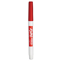 EXPO Low-Odor Dry-Erase Marker, Fine Bullet Tip, Red, Dozen (86002)