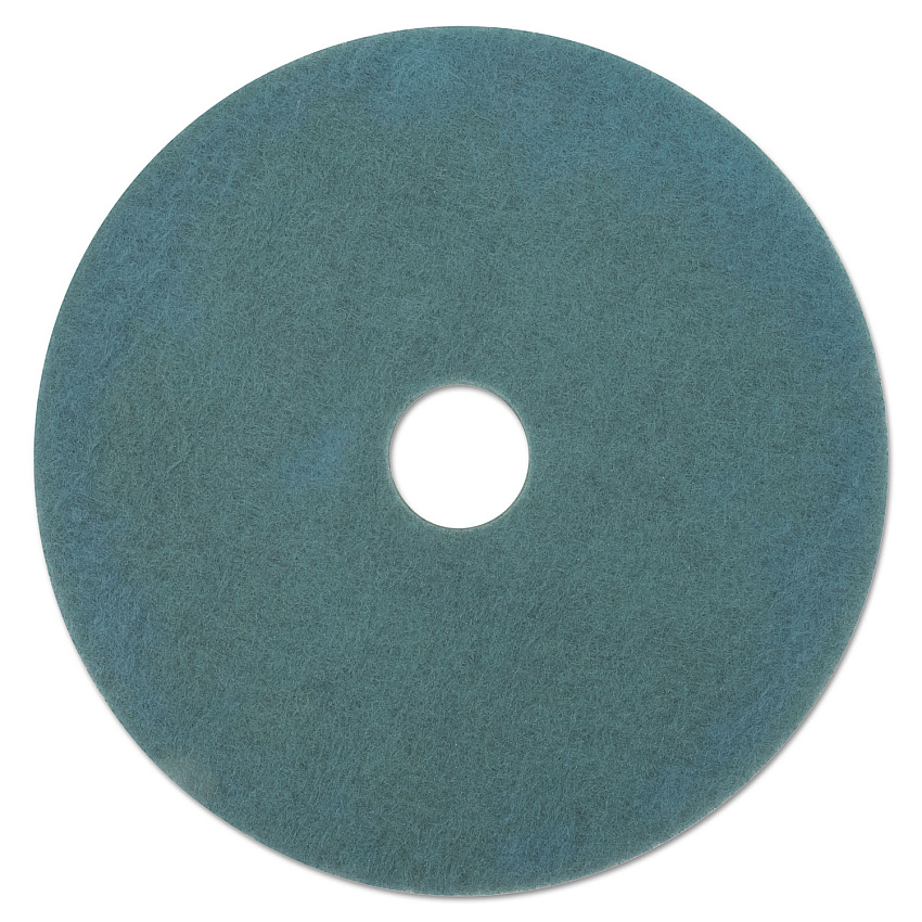 3M Ultra High-Speed Floor Burnishing Pads 3100, 27" Diameter, Aqua, 5/Carton (20264)
