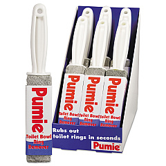 Pumie Toilet Bowl Ring Remover with Handle, 1.25 x 5, Gray, 6/Carton (JAN6)