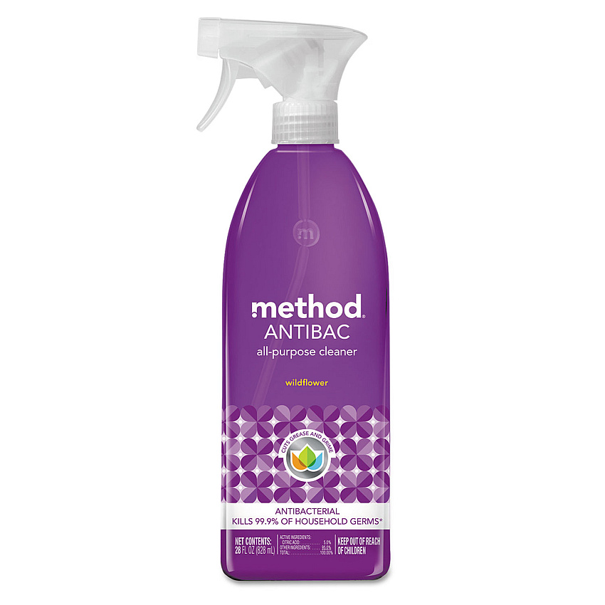 Method Antibac All-Purpose Cleaner, Wildflower, 28 oz Spray Bottle (01454EA)