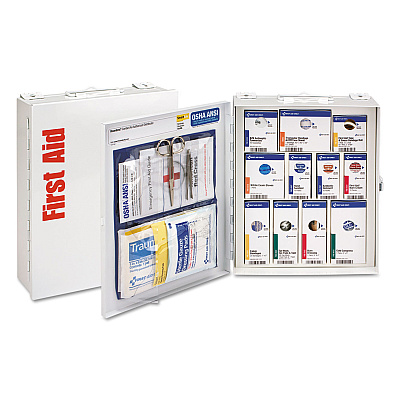 First Aid Only ANSI 2015 SmartCompliance General Business First Aid Station Class A, No Meds, 25 People, 94 Pieces, Metal Case (90578021)