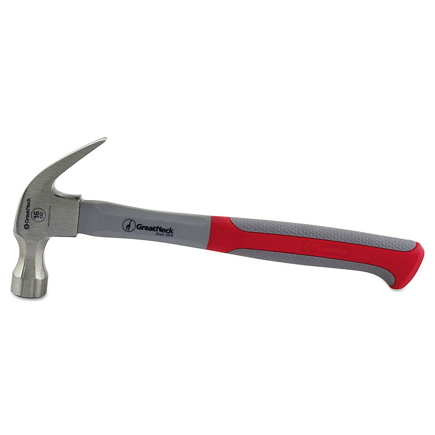 Great Neck 16oz Claw Hammer w/High-Visibility Orange Fiberglass Handle (HG16C)