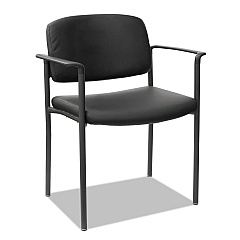 Alera Sorrento Series Ultra-Cushioned Stacking Guest Chair, Supports Up to 275 lb, Black, 2/Carton (ALEUT6816)