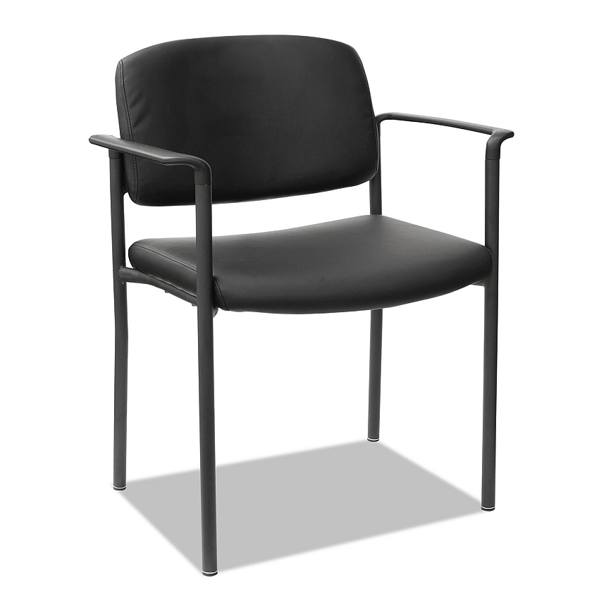 Alera Sorrento Series Ultra-Cushioned Stacking Guest Chair, Supports Up to 275 lb, Black, 2/Carton (ALEUT6816)