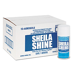Sheila Shine Stainless Steel Cleaner and Polish, 10 oz Aerosol Spray, 12/Carton (1CT)