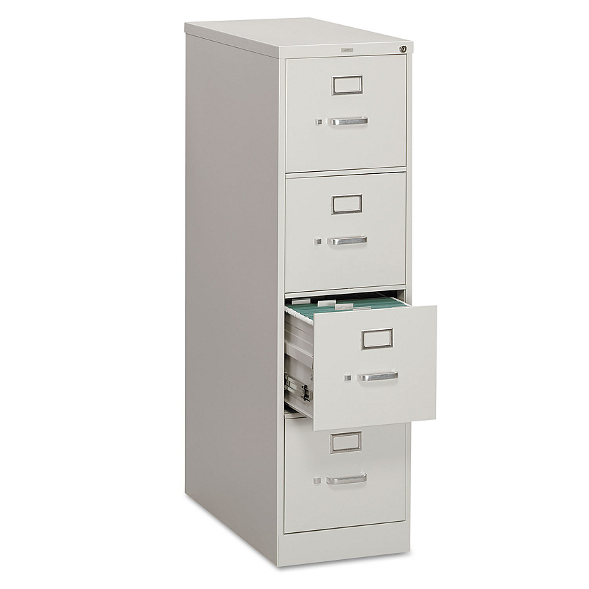 HON 310 Series Vertical File, 4 Letter-Size File Drawers, Light Gray, 15" x 26.5" x 52" (314PQ)