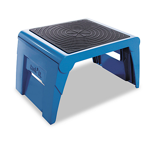 Cramer Folding Step Stool, 1-Step, 300 lb Capacity, 14w x 11.25d x 9.75h, Blue (50051PK63)