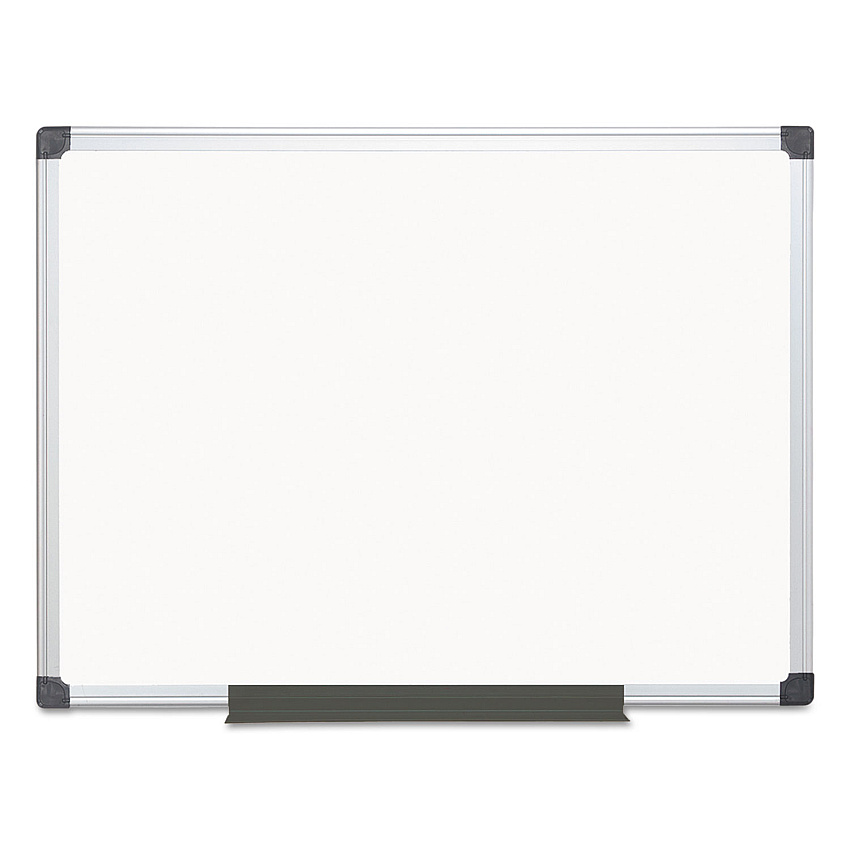 MasterVision Value Lacquered Steel Magnetic Dry Erase Board, 36 x 48, White, Aluminum Frame (MA0507170)