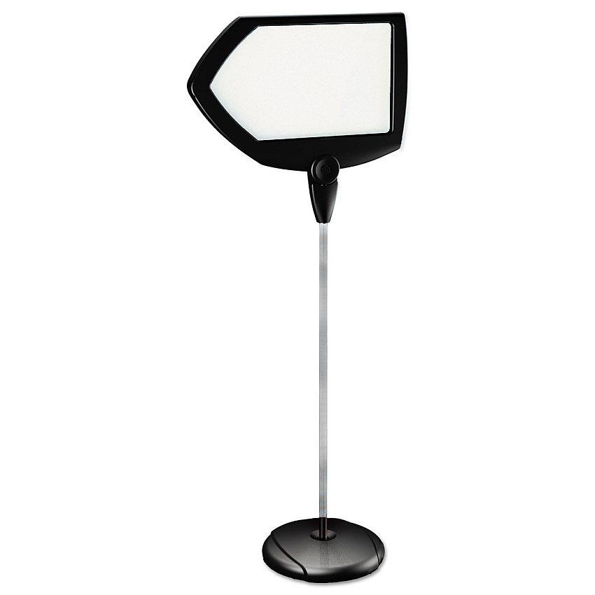 MasterVision Floor Stand Sign Holder, Arrow, 25x17 sign, 63" High, Black Frame (SIG01010101)