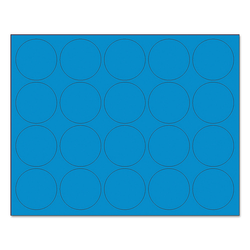 MasterVision Interchangeable Magnetic Board Accessories, Circles, Blue, 3/4", 20/Pack (FM1601)