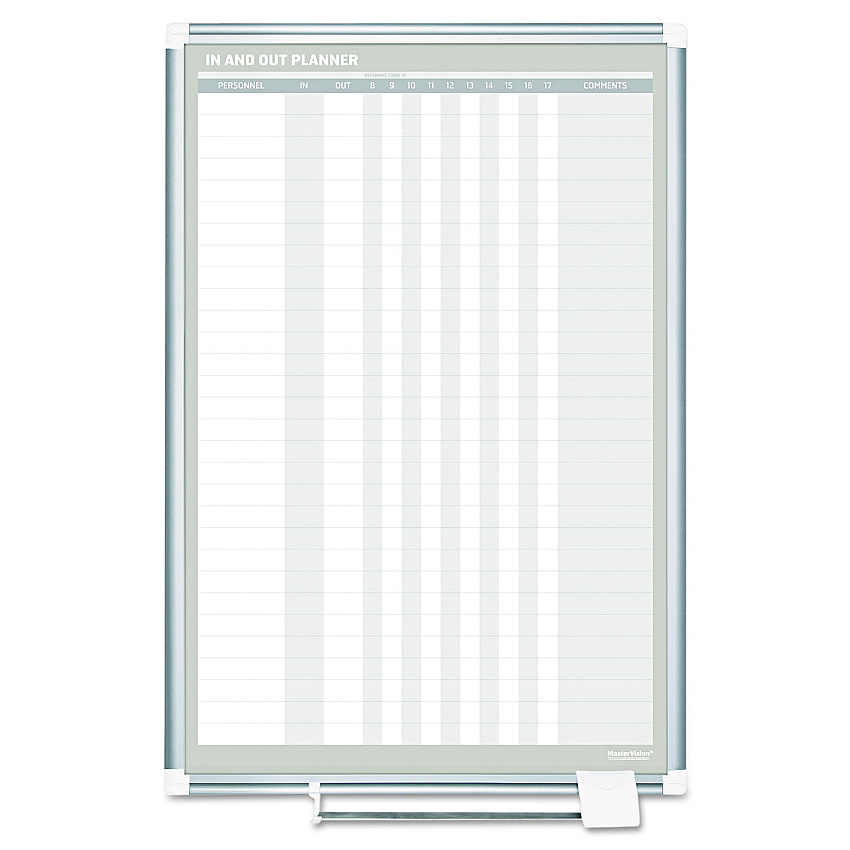 MasterVision In-Out Magnetic Dry Erase Board, 24x36, Silver Frame (GA02109830)