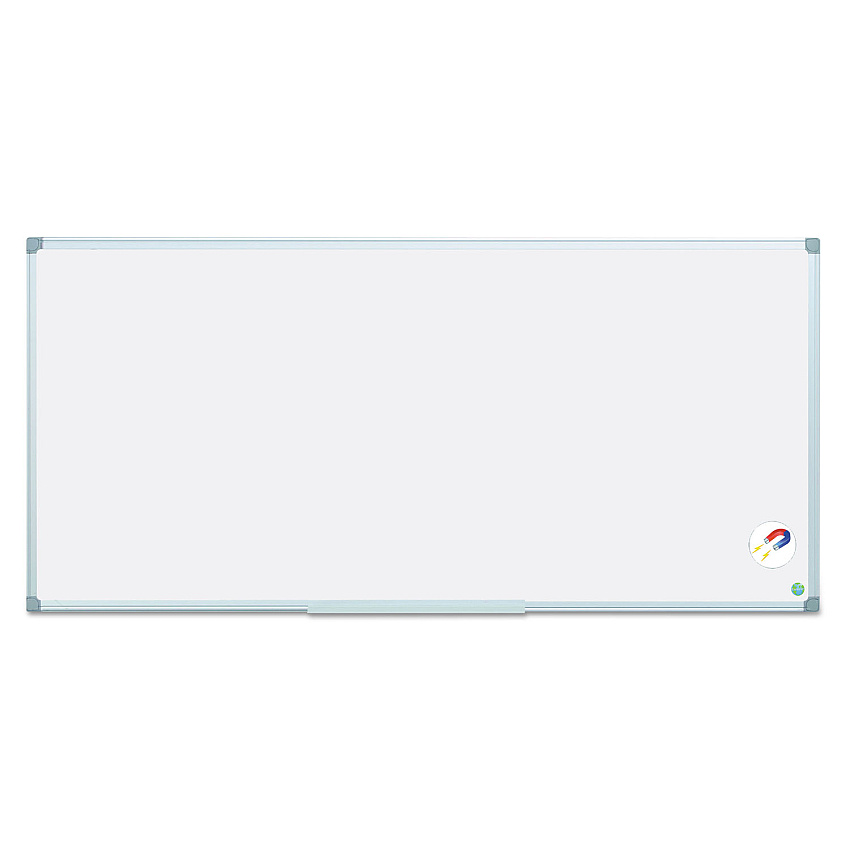 MasterVision Earth Gold Ultra Magnetic Dry Erase Boards, 48 x 96, White, Aluminum Frame (MA2107790)