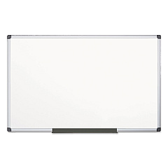 MasterVision Value Melamine Dry Erase Board, 48 x 96, White, Aluminum Frame (MA2112170MV)