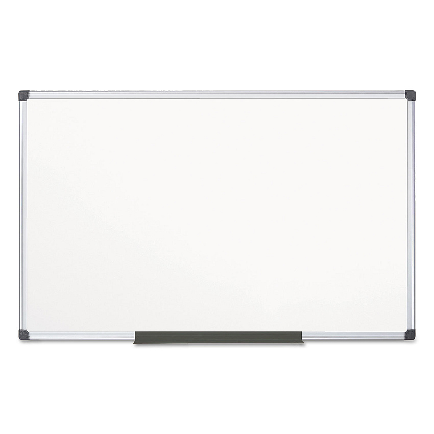MasterVision Value Melamine Dry Erase Board, 48 x 96, White, Aluminum Frame (MA2112170MV)