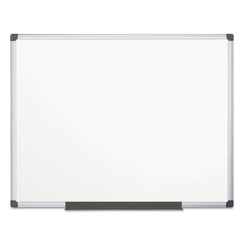 MasterVision Value Lacquered Steel Magnetic Dry Erase Board, 48 x 72, White, Aluminum Frame (MA2707170)