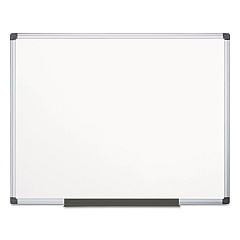 MasterVision Value Melamine Dry Erase Board, 48 x 72, White, Aluminum Frame (MA2712170MV)