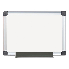 MasterVision Value Melamine Dry Erase Board, 18 x 24, White, Aluminum Frame (MA0212170MV)