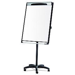MasterVision Platinum Mobile Easel, White, 29 x 41, Black Frame (EA48066720)