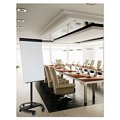 MasterVision 360 Multi-Use Mobile Magnetic Dry Erase Easel, 27 x 41, Black Frame (EA4806156)