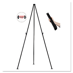 MasterVision Instant Easel, 61.5" High, Black, Steel, Heavy-Duty (FLX10201MV)