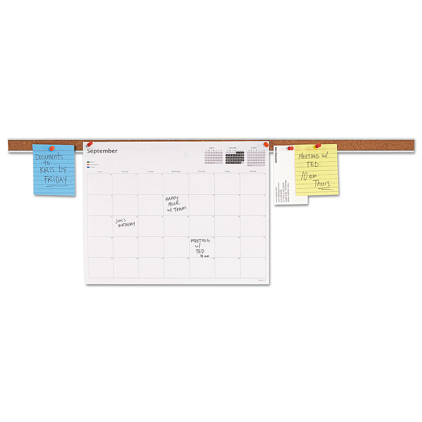 Universal Cork Bulletin Bar, Brown, 24 x 1 (UNV43424)