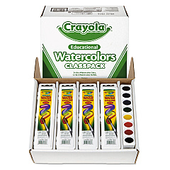 Crayola Watercolors, 8 Assorted Colors, Palette Tray, 36/Carton (538101)