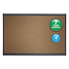 Quartet Prestige Bulletin Board, Brown Graphite-Blend Surface, 36 x 24, Aluminum Frame (B243G)