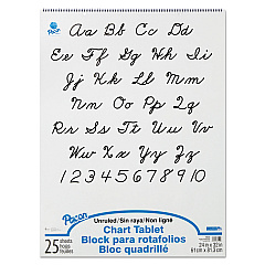 Pacon Chart Tablets, Unruled, 24 x 32, White, 25 Sheets (74510)