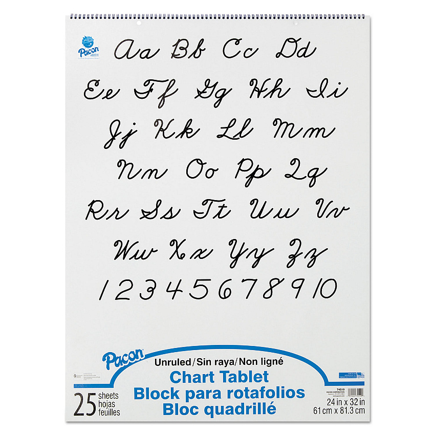 Pacon Chart Tablets, Unruled, 24 x 32, White, 25 Sheets (74510)