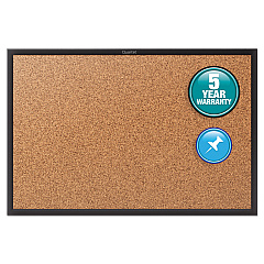 Quartet Classic Series Cork Bulletin Board, 24x18, Black Aluminum Frame (2301B)