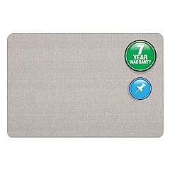 Quartet Oval Office Fabric Bulletin Board, 48 x 36, Gray (7684G)