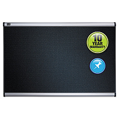 Quartet Prestige Embossed Foam Bulletin Board, 36 x 24, Black, Aluminum Frame (B343A)