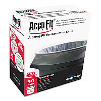 Linear Low Density Can Liners with AccuFit Sizing, 32 gal, 0.9 mil, 33" x 44", Clear, 50/Box (H6644TCRC1)