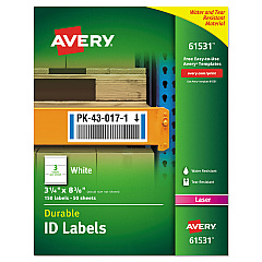 Avery 61531 Durable Permanent ID Labels